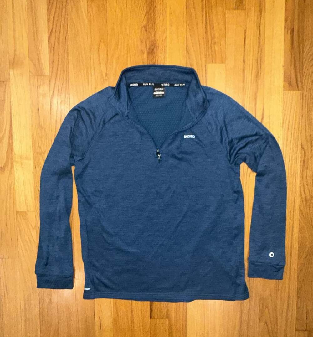 Skora Qwick-Dry 1/4 Zip Pullover Mens M Blue Performance Running Pullover Gym
